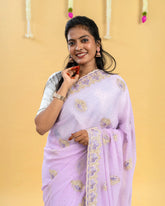 SC3991 - Georgette Saree With Premium Stone And Embroidery
